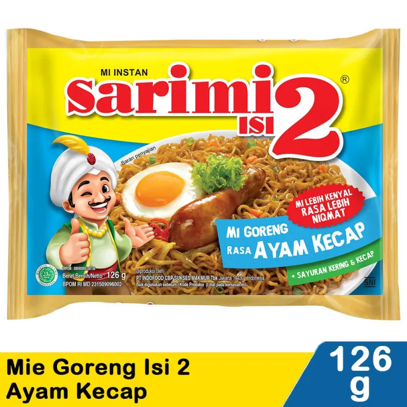 sarimi mi instan goreng (isi 2) ayam kecap 126g